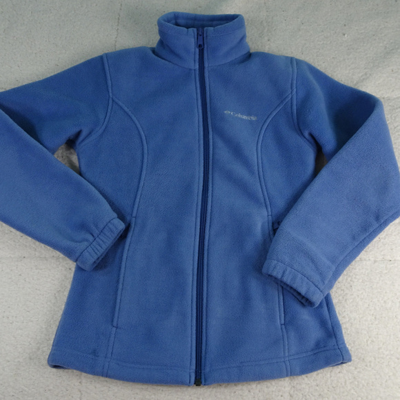 Columbia Sky Blue Fleece Full Zip Jacket X-Small - Picture 1 of 6